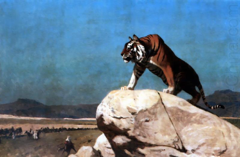Jean Leon Gerome Tiger on the Watch china oil painting image